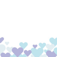 ホワイトデー-ハートのフレーム兼背景-フリー素材の無料イラスト